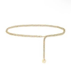 REVOLVE Lovestrength Everywhere Chain Belt in Gold Metal Disc Faux Pearl Pendant